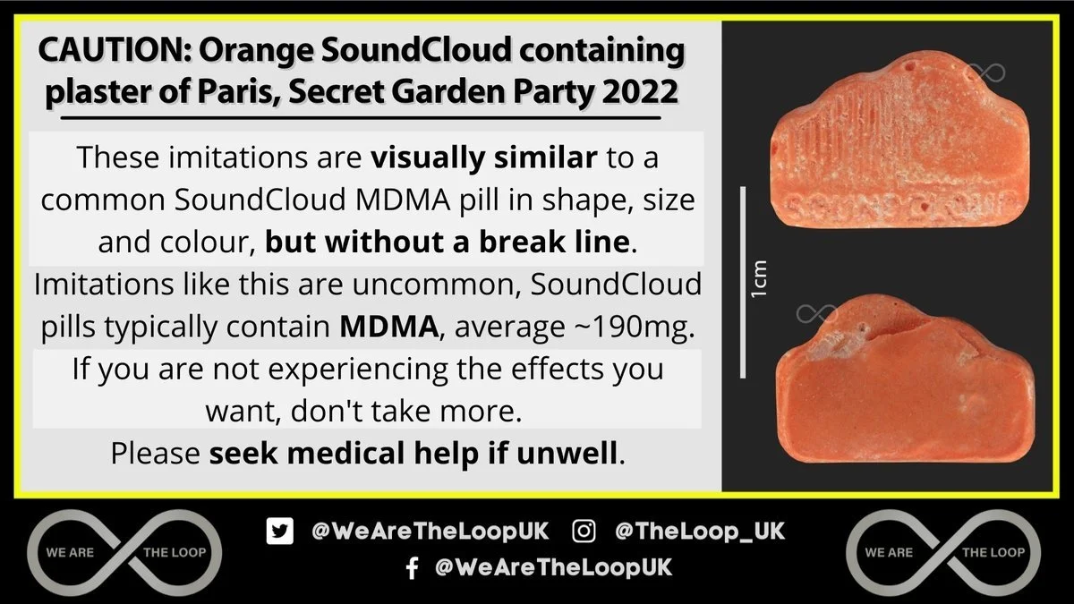 ALERT: Orange SoundCloud containing Plaster of Paris, Secret Garden Party 2022.