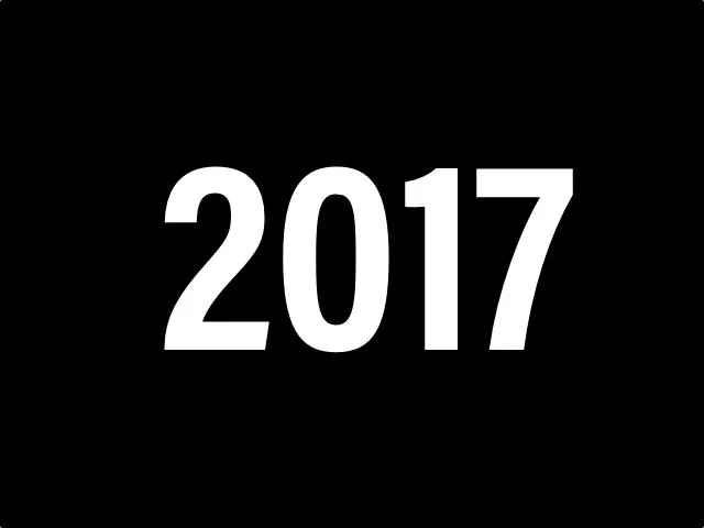 White '2017' on a black background