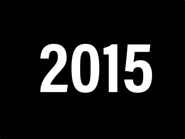 Black background with the year '2015' in large white font.