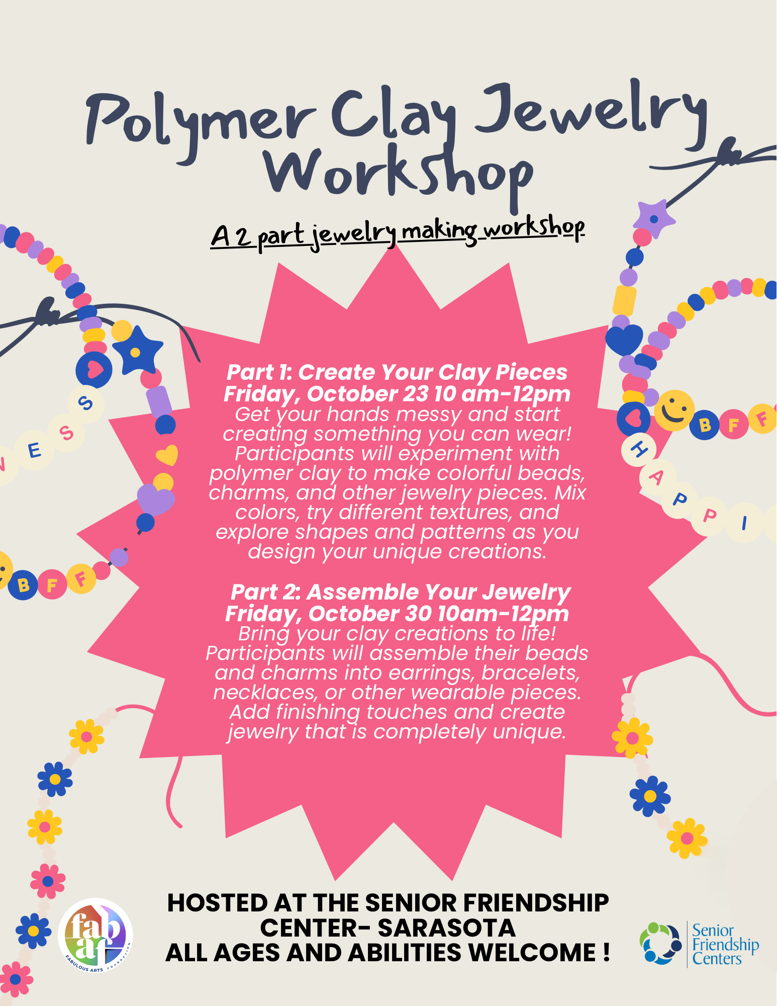 Polymer Clay Jewelry Making Workshop (2-Part Series) with Ari