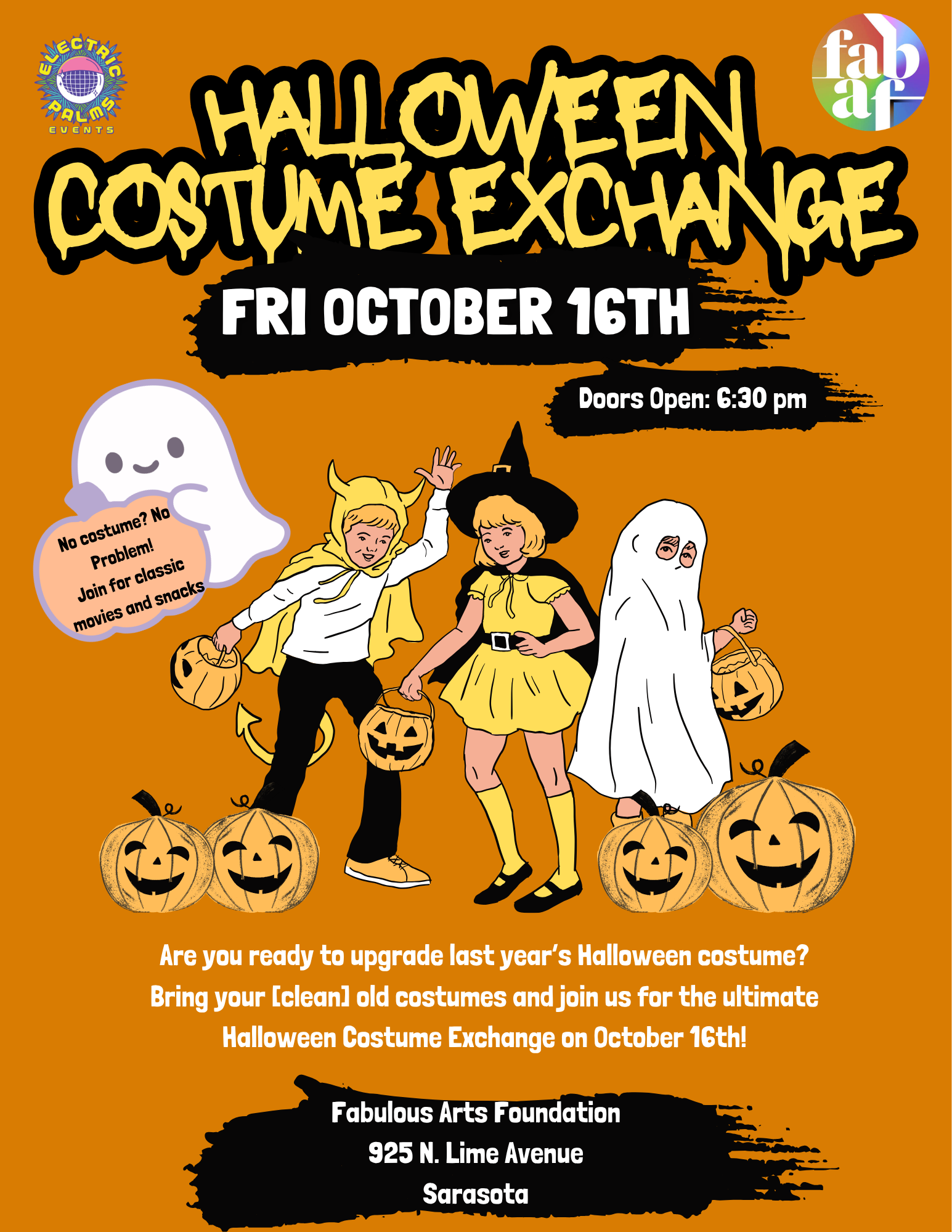Halloween Costume Exchange, Classic Movies & Snack Party @925!