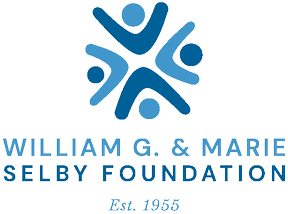 Logo of William G. & Marie Selby Foundation featuring stylized figures in a circular formation with the foundation's name and establishment year 1955.