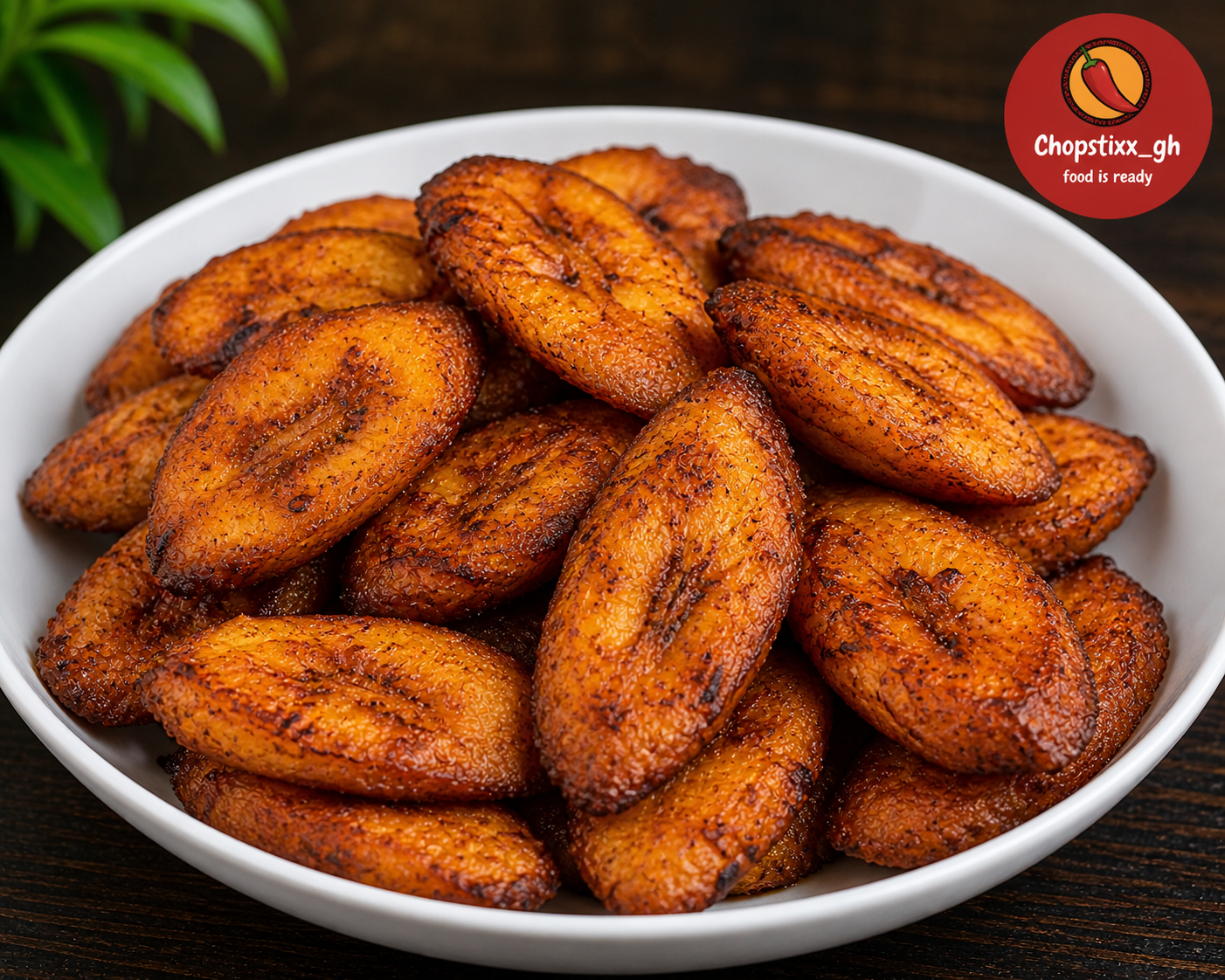 Side-Fried sweet plantain