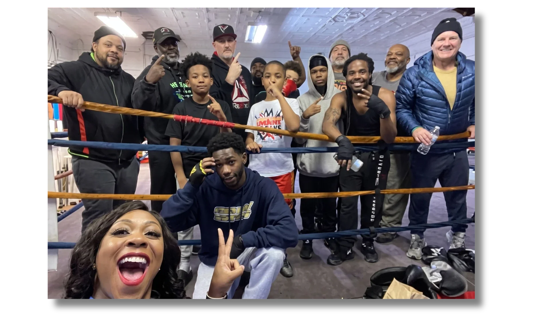 Melrose Athletic Club community members and youth at gun violence prevention program in Roanoke Virginia