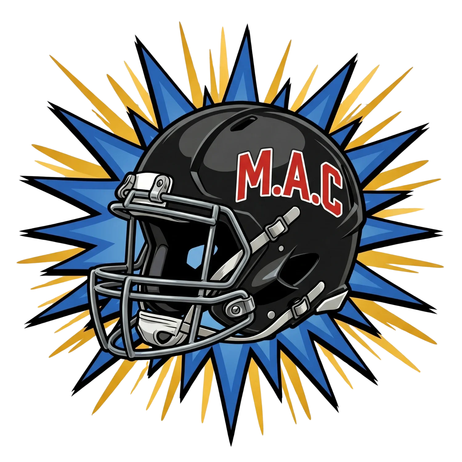 M.A.C youth football program helmet graphic Melrose Athletic Club Roanoke Virginia