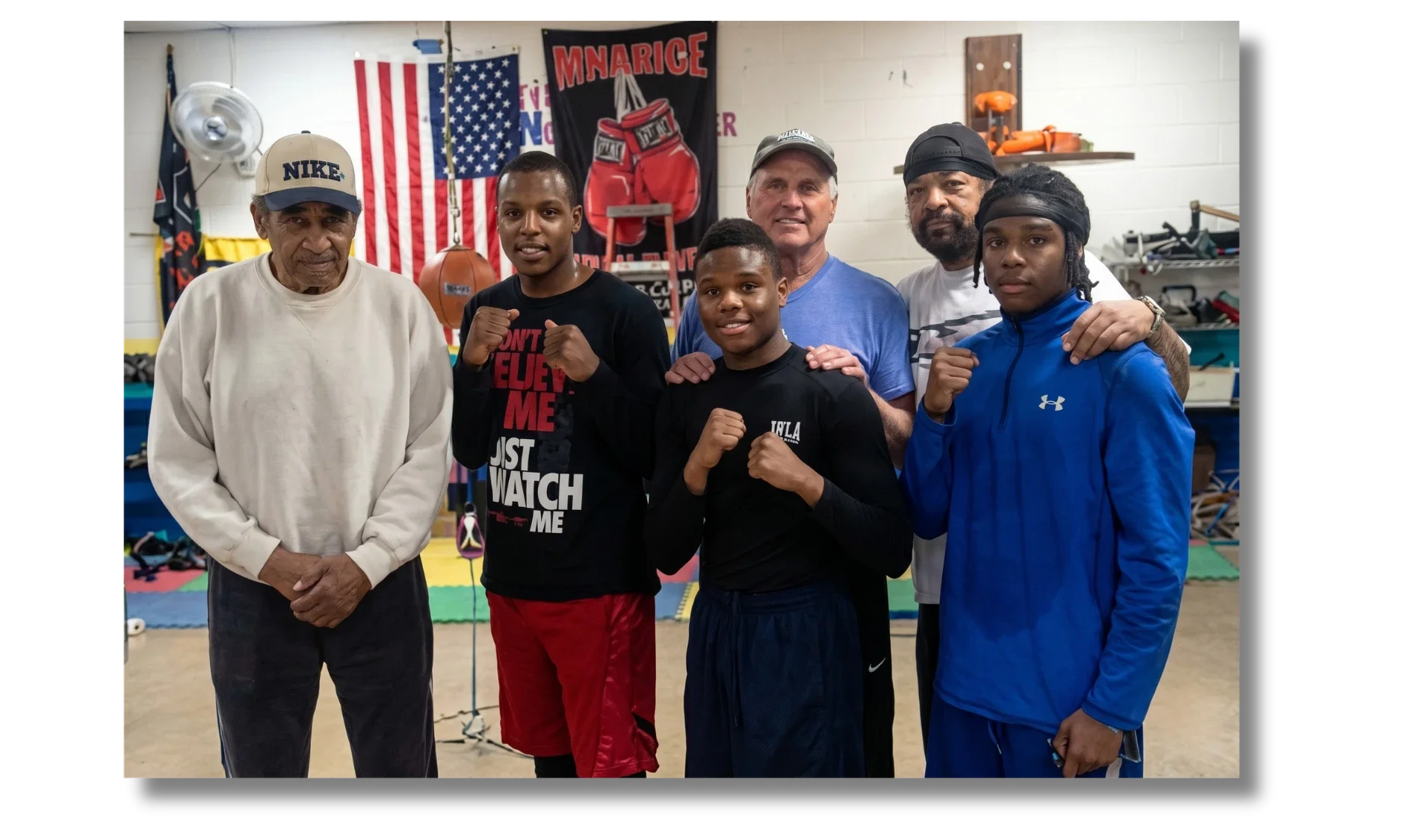 Coaches and youth participants at Melrose Athletic Club mentorship program in Roanoke Virginia
