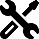 Minimalistic icon of tools representing underground fence repari