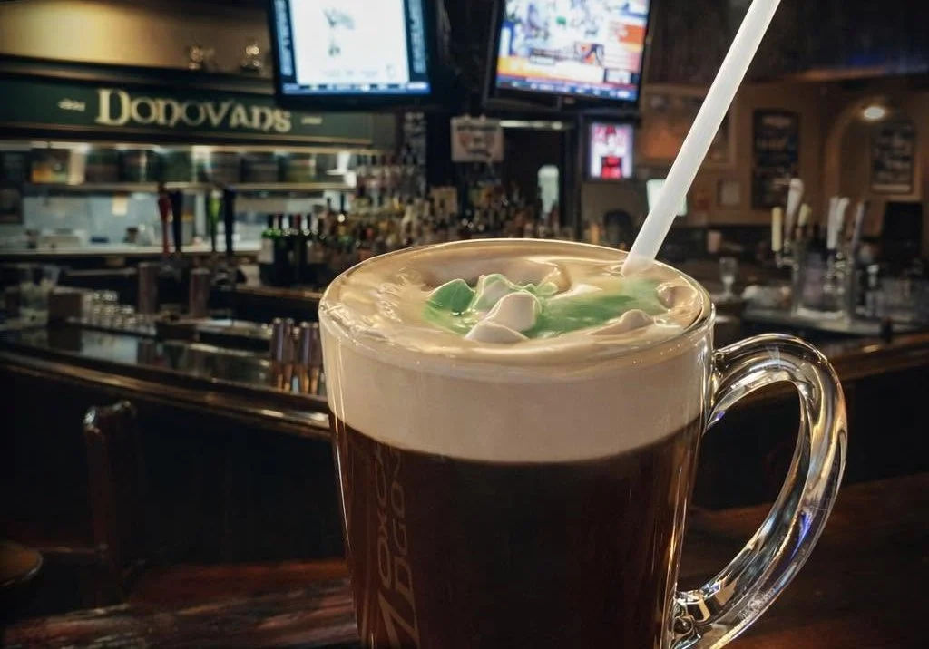 Irish coffee and brunch drink specials at Donovan's Irish Pub & Restaurant in St. Augustine, Florida.
