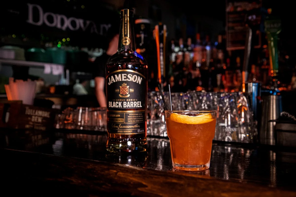 Irish whiskey cocktails and signature drinks at Donovan's Irish Pub & Restaurant in St. Augustine, Florida.