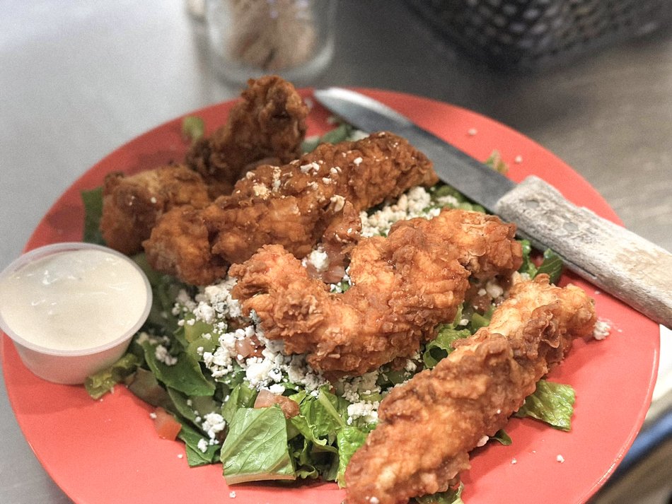 Crispy chicken tenders and pub bites featured during Happy Hour at Donovan's Irish Pub & Restaurant in St. Augustine, Florida.