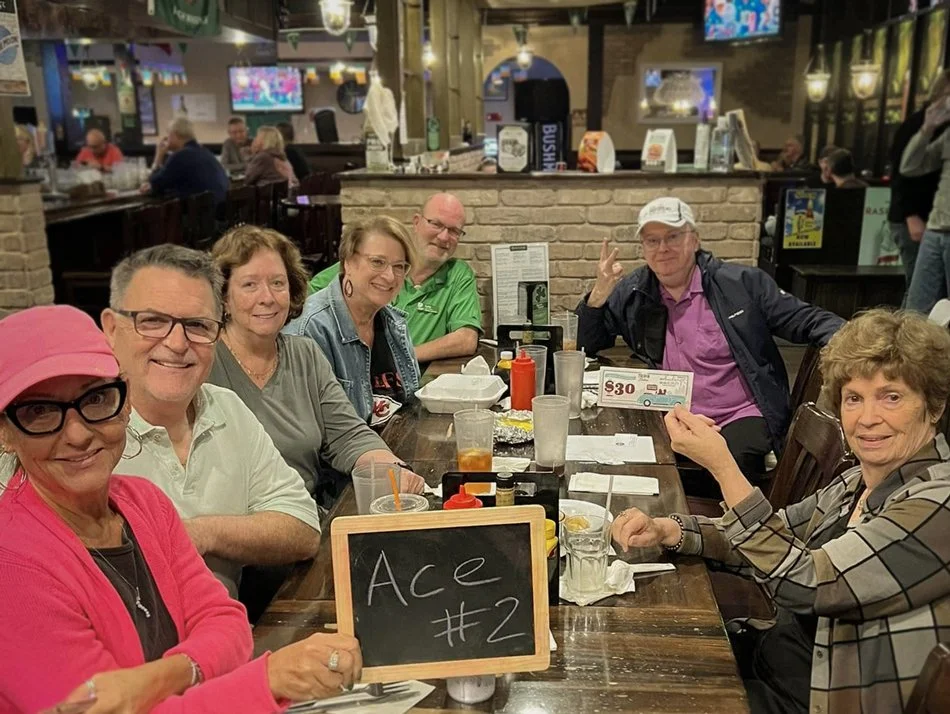 Friends gathering for Sunday brunch at Donovan's Irish Pub & Restaurant in St. Augustine, Florida.