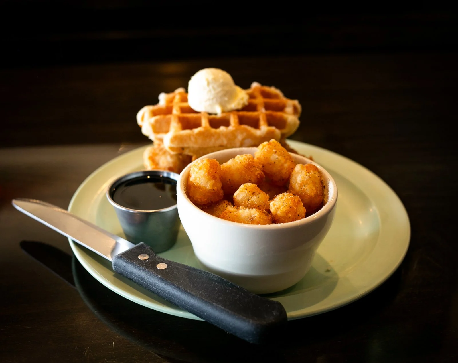 Chicken and waffles served during Sunday brunch at Donovan's Irish Pub & Restaurant.