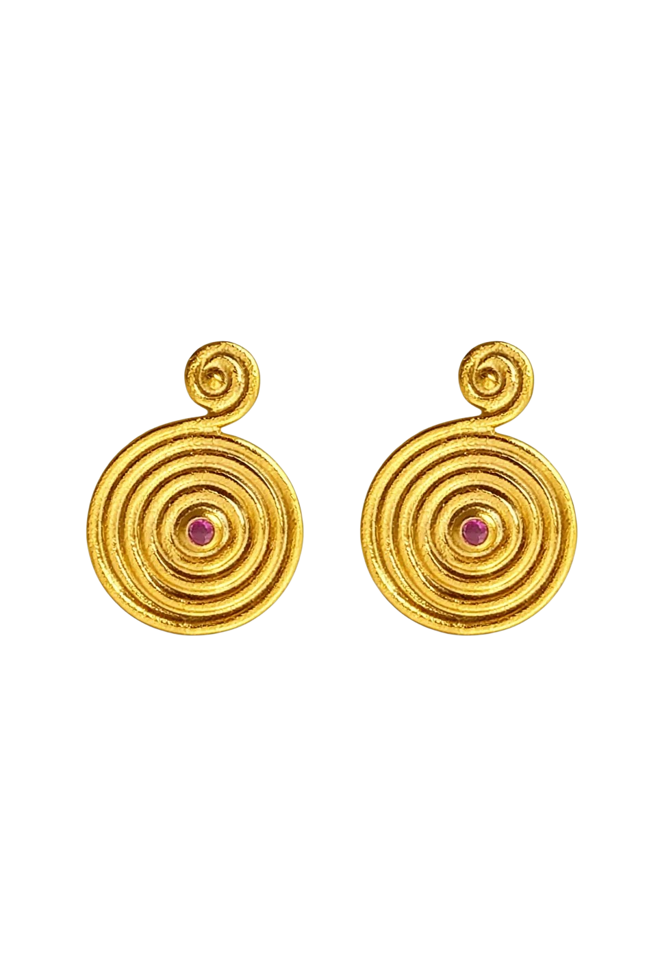 Spiral Zircon Earrings