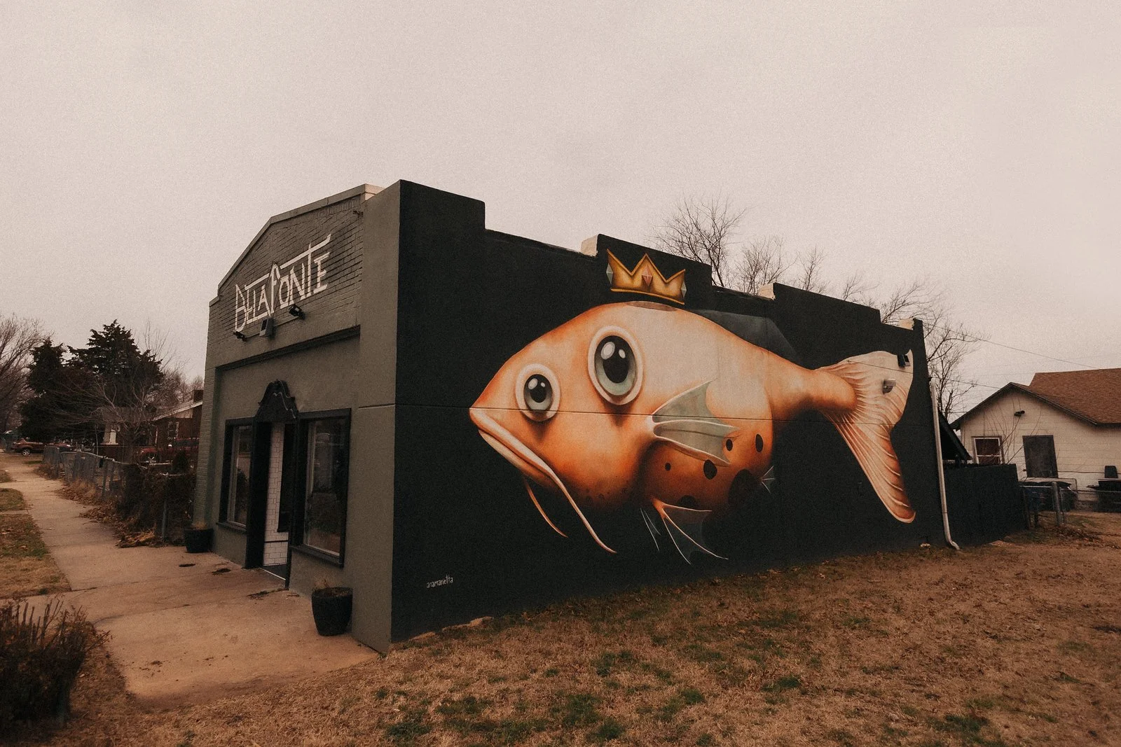 Fish Mural at the Belafonte event venue and live music space at 306 S. Phoenix Ave Tulsa Oklahoma
