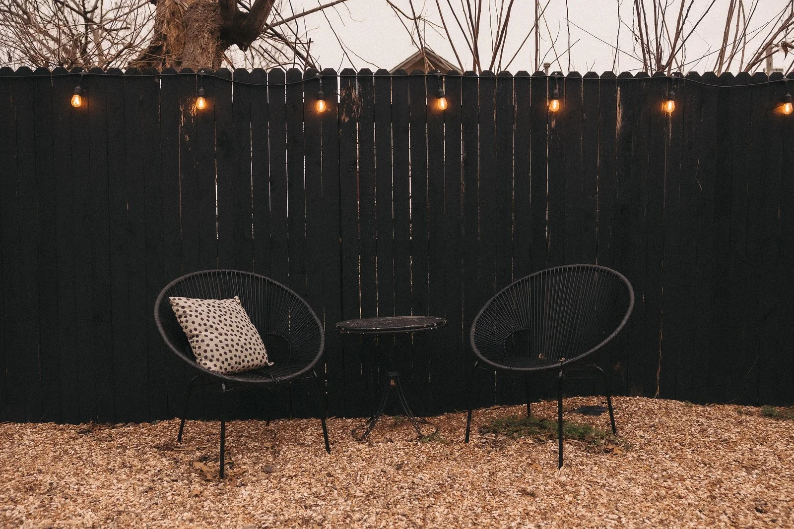 Back patio event area at Belafonte Tulsa Oklahoma