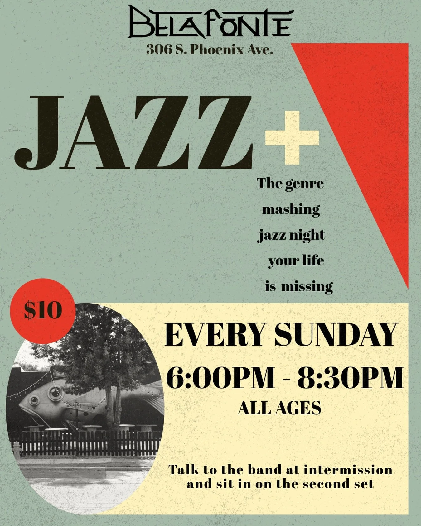 Jazz + Night, Sundays at 6!

Come hang for a laid back night of genre blending jazz based music. The stage is set up in the middle of the room. The lineup is a little different every week. If you&rsquo;re a musician interested in playing or singing t