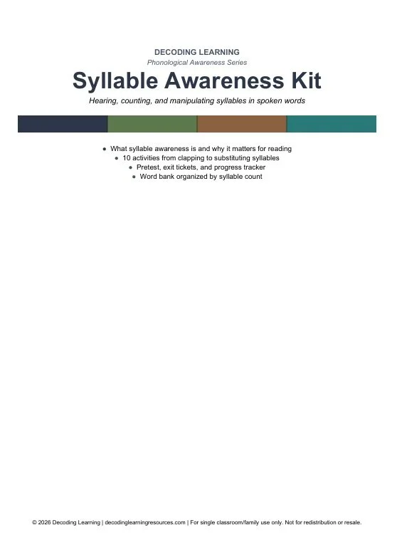 Syllable Awareness Kit