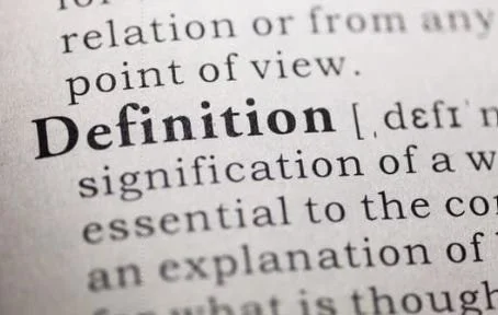 dictionary entry with the word definition bold and part of the definition visable
