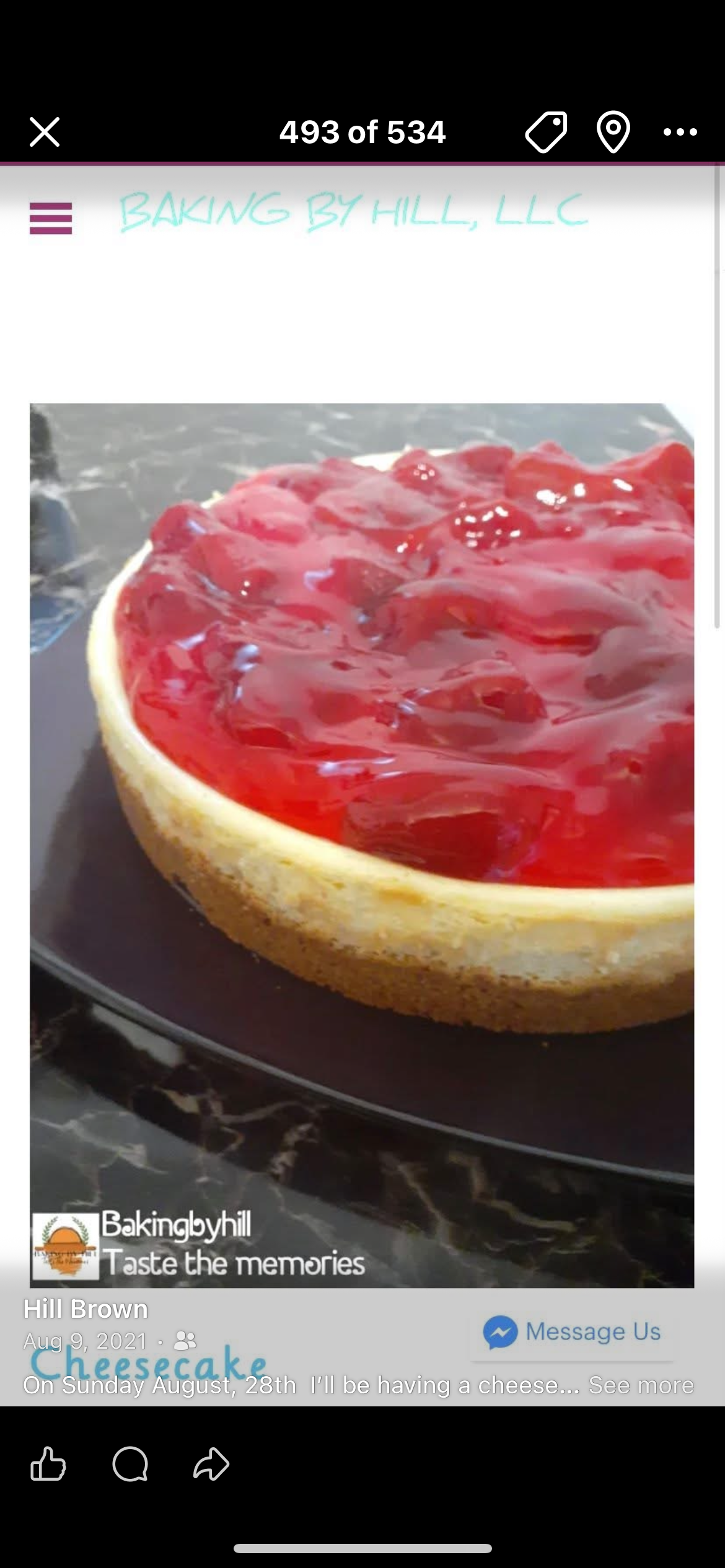 Hillary Clair’s Signature Cheesecake