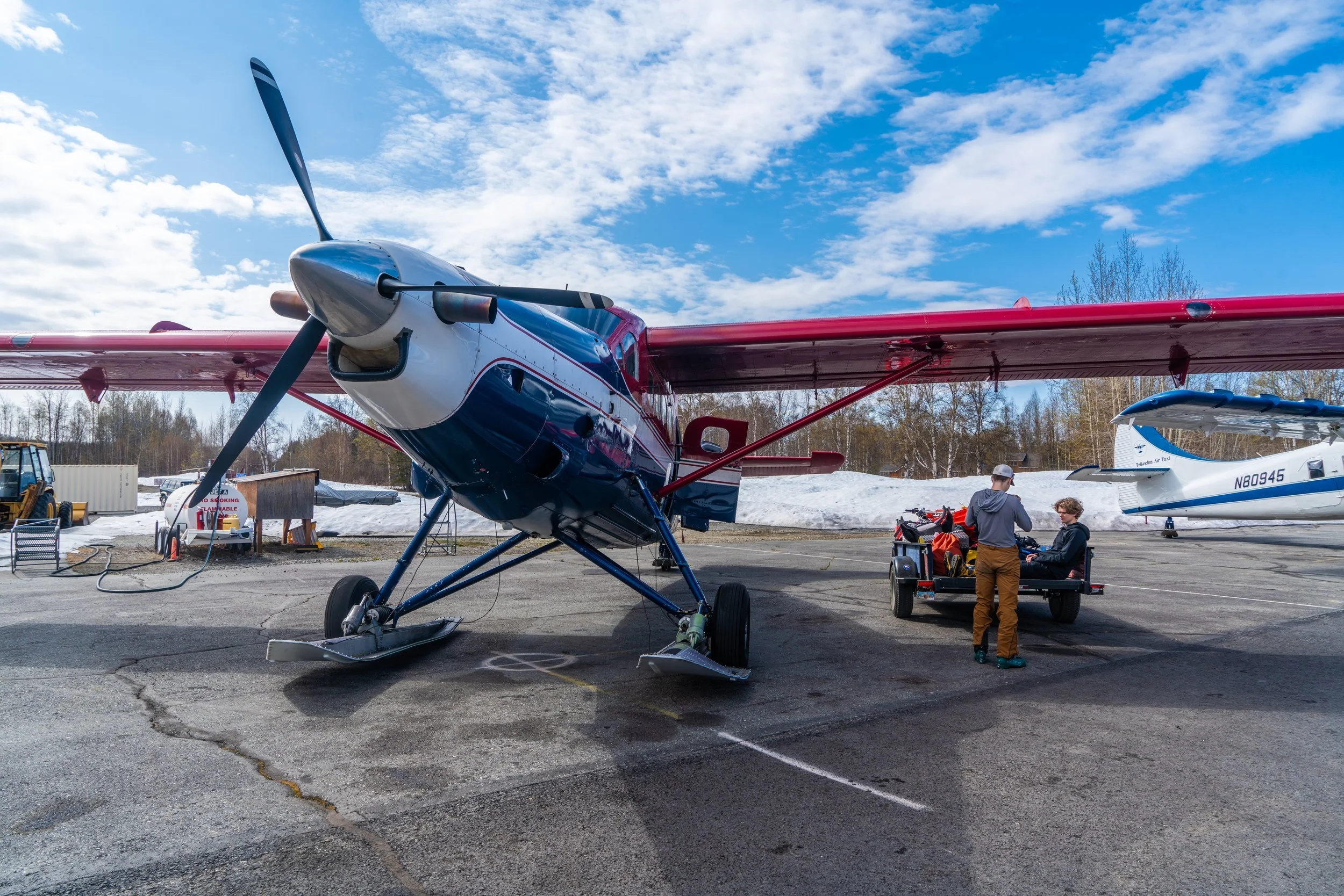 Loading the air taxi in Talkeetna.