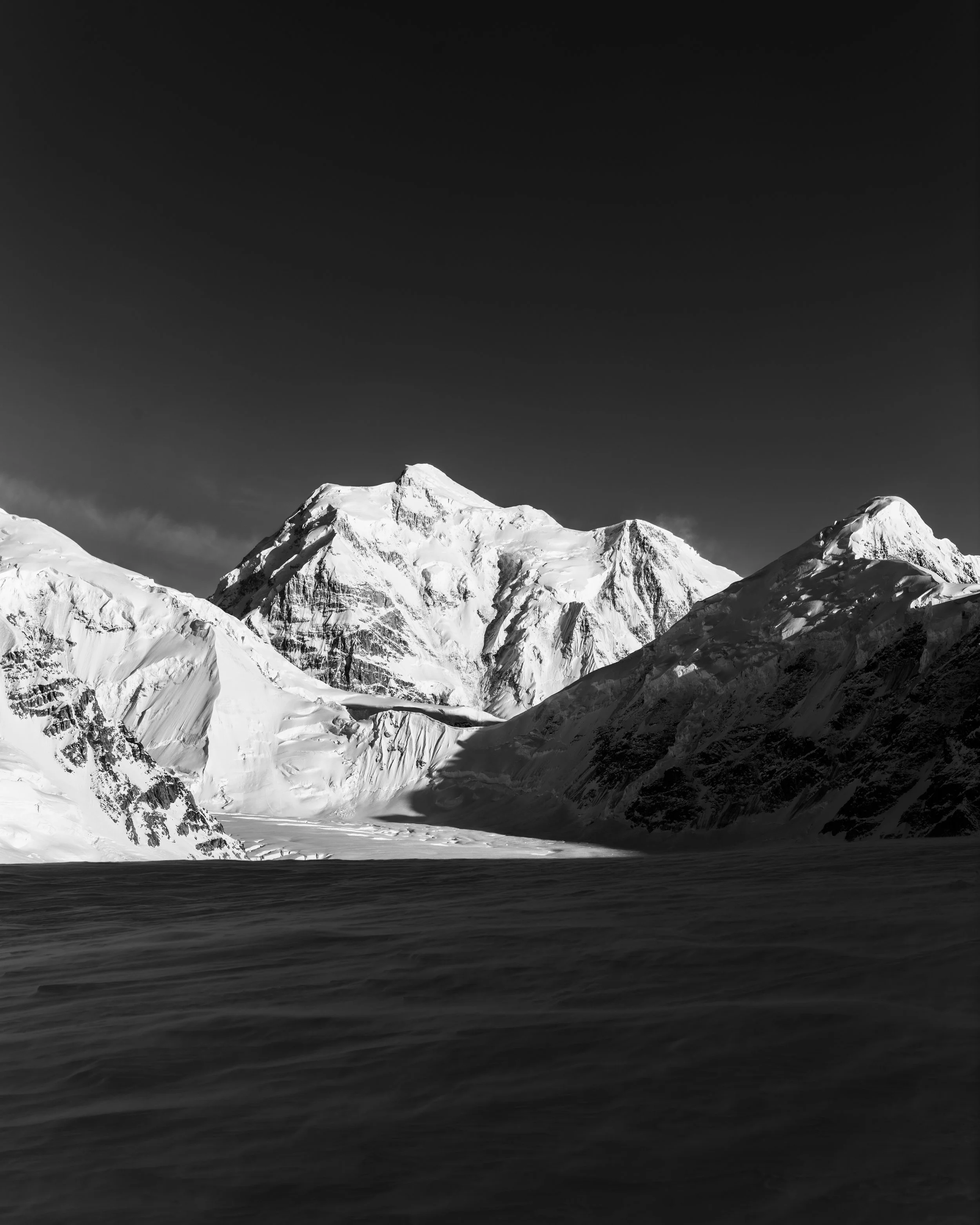 Mt. Hunter as seen from 7800' camp.