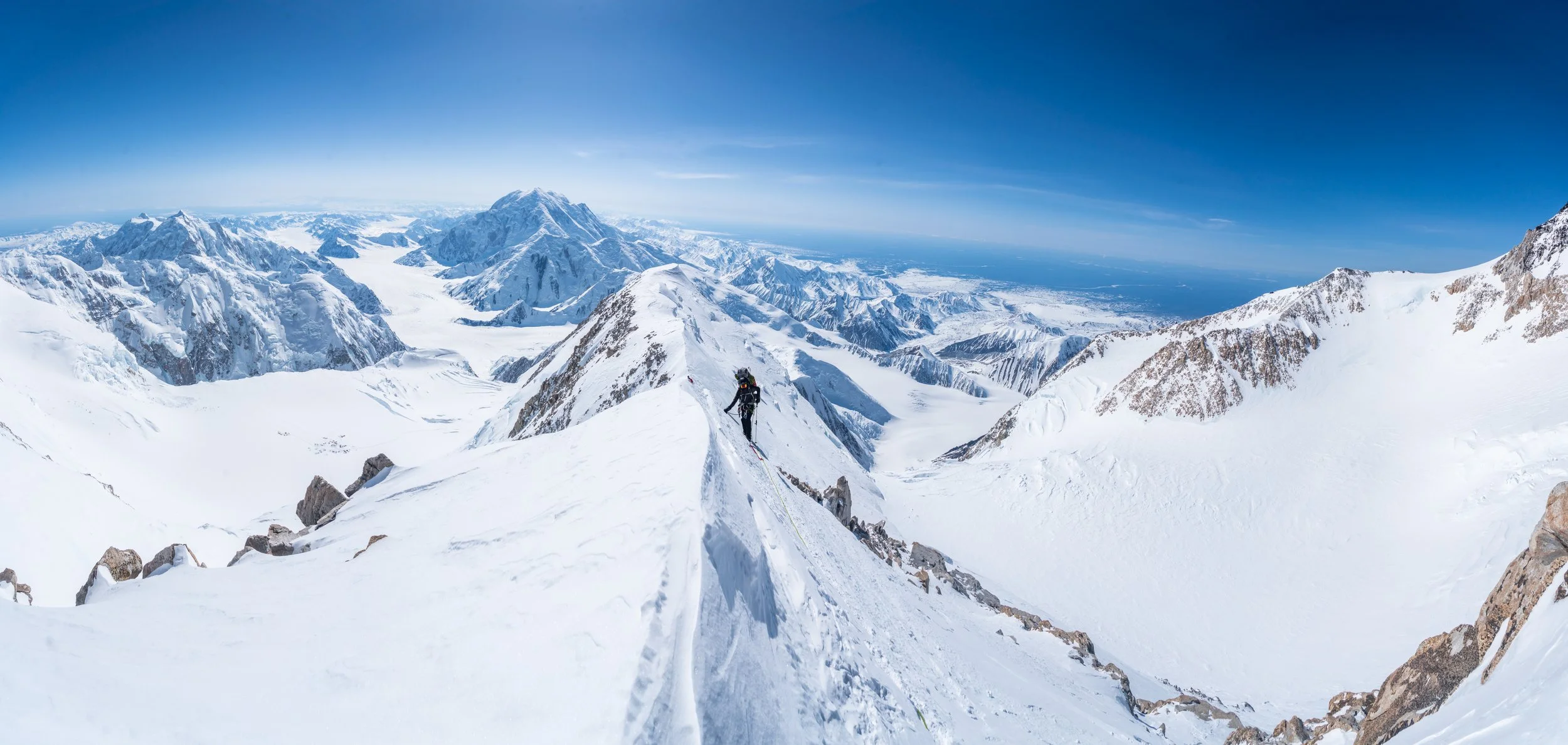Sam on 16k ridge with Foraker.