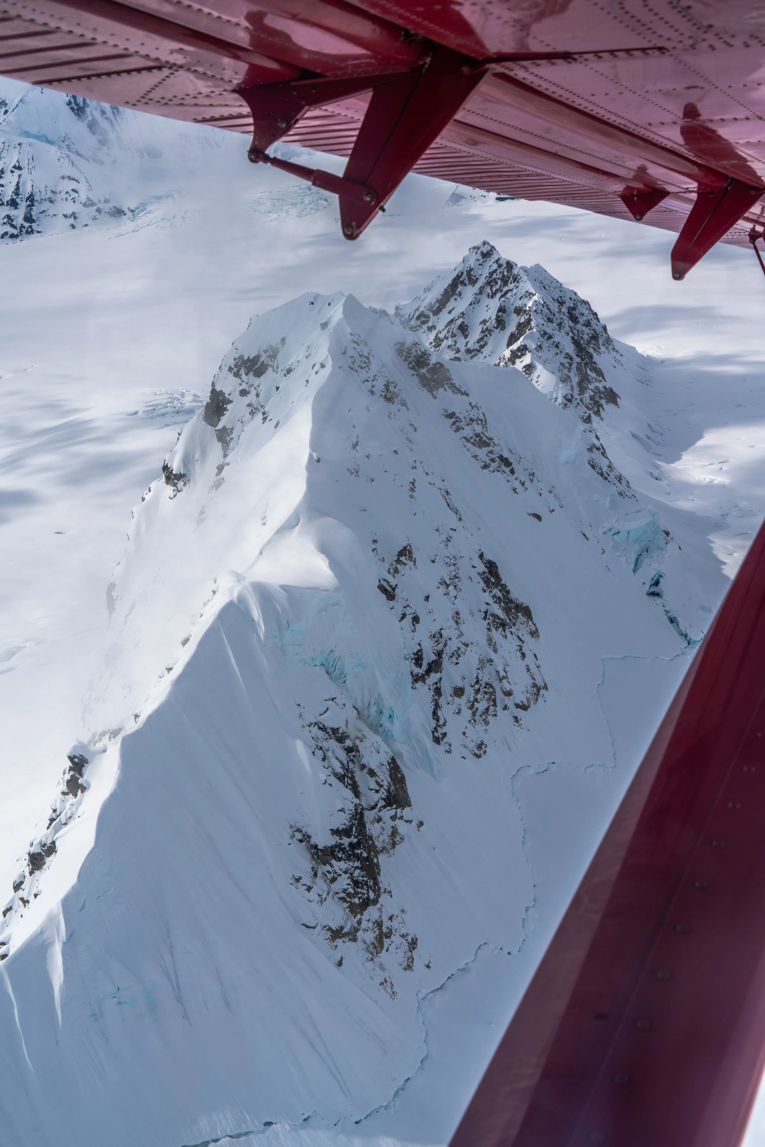 Ridgeline above basecamp, flying in.