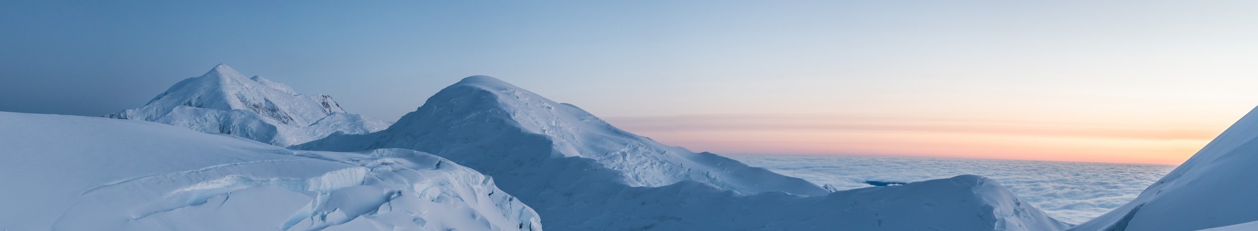 Mt. Foraker and Kahiltna Dome as seen from 11,000' camp (taken nearly at midnight).