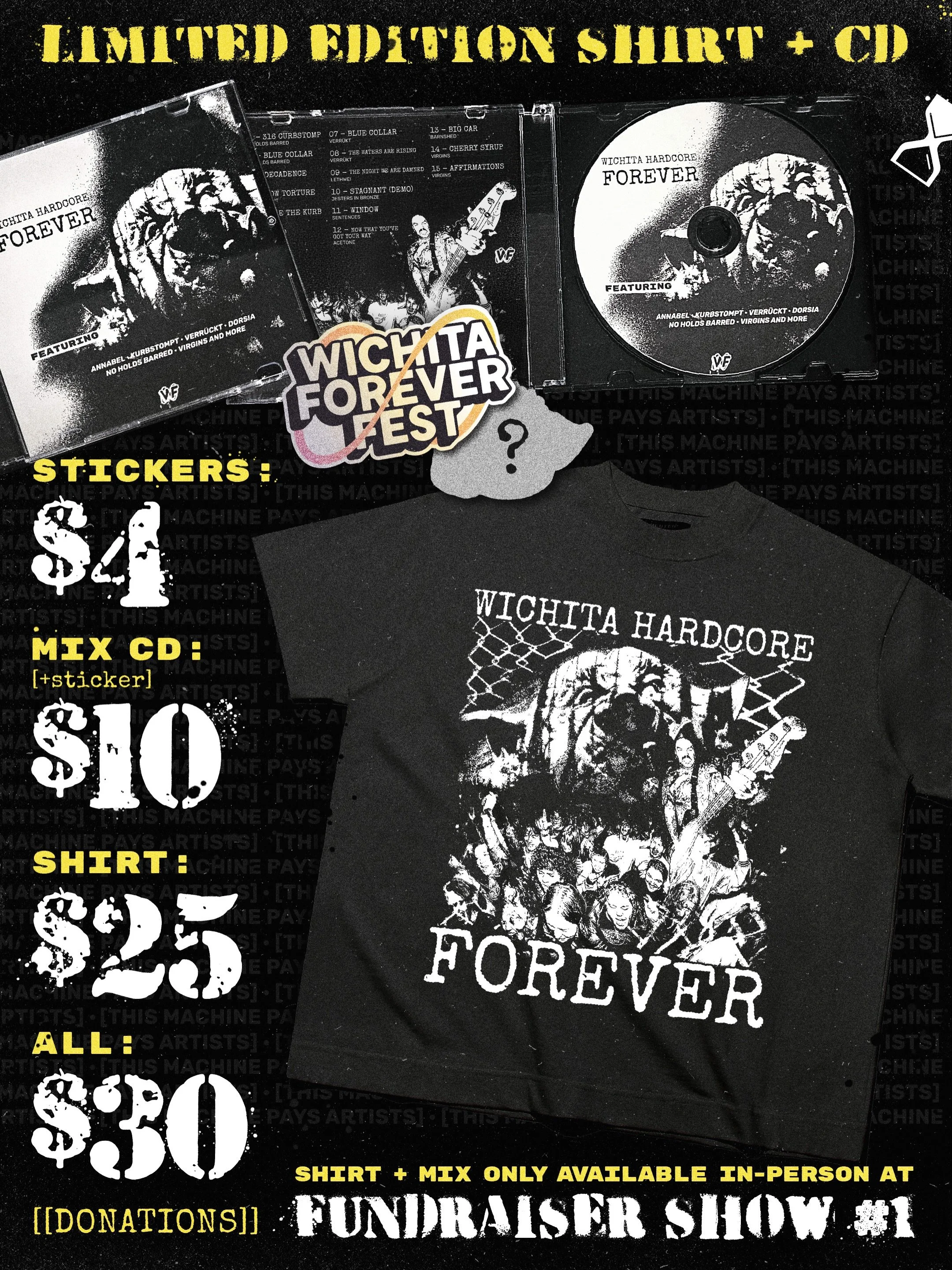 THIS SATURDAY MAY 30TH 7PM @ THE FURNACE.

it&rsquo;s time to SHOW UP for the community because we&rsquo;re going all out for our first fundraiser. badass local hardcore lineup, new wichita hardcore merch, and all of it is only available in-person. o