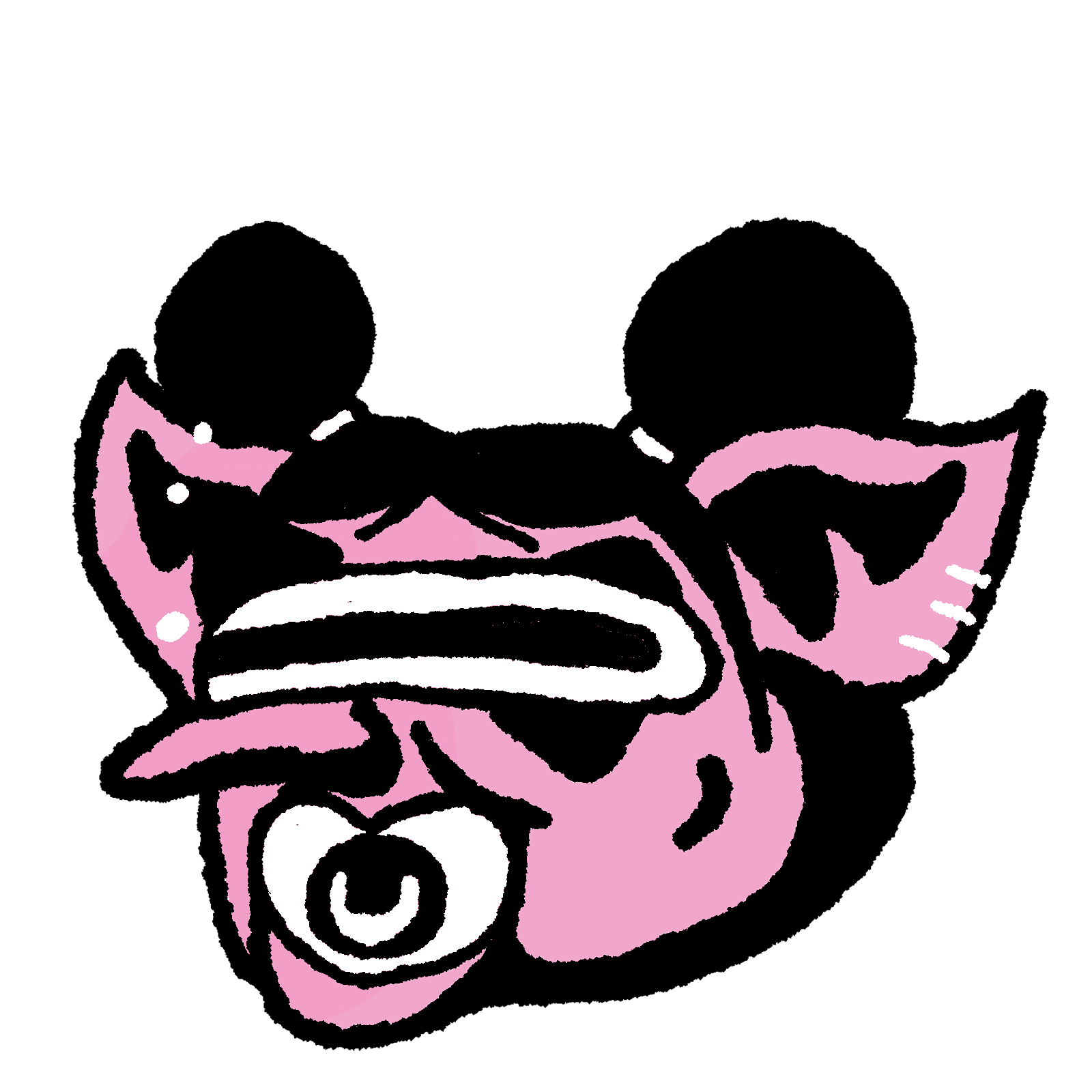 A stylized illustration of Connie Ernatt's troll dressed as gogo dancer