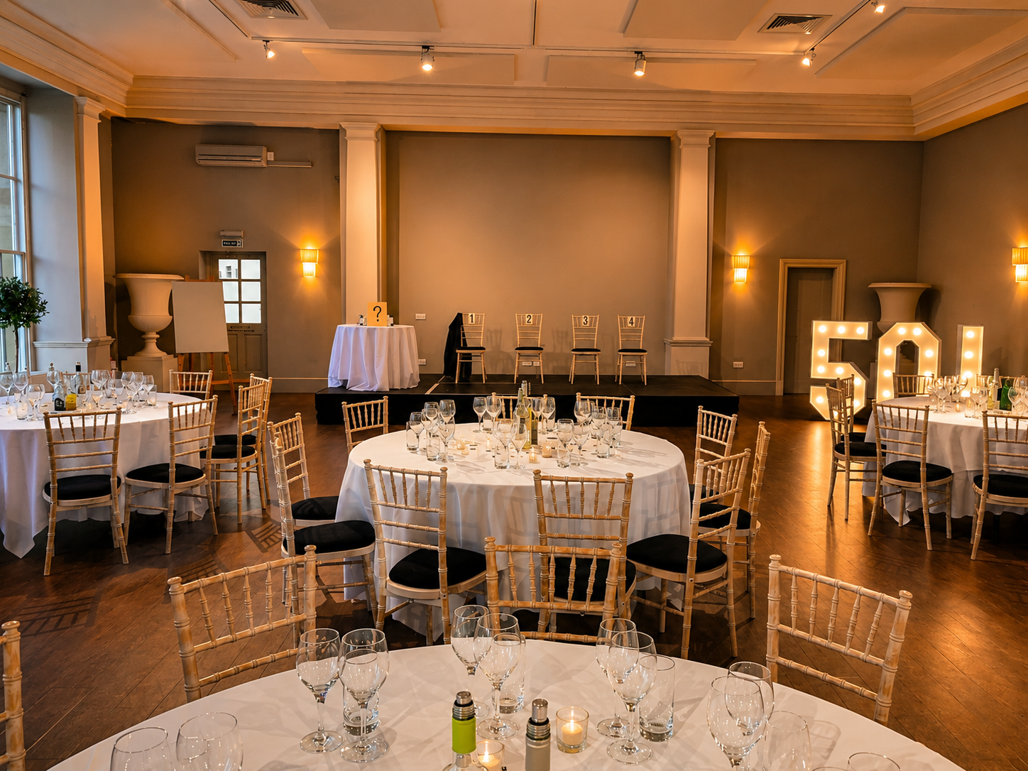 The room set up at Stubton Hall