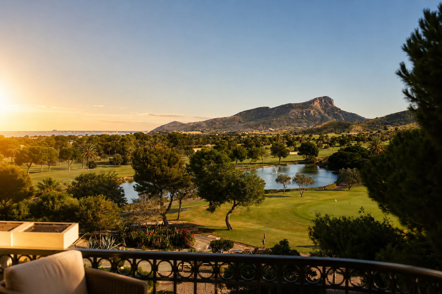 The view from Looch's room at La Manga