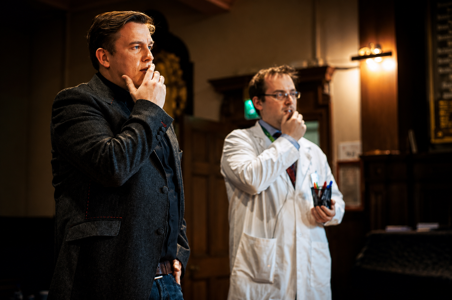 Looch stood with Dr Kennelly during the show