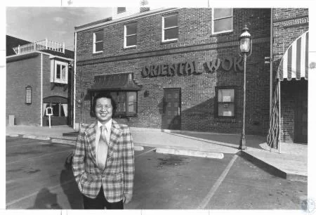 Mike Wong in Front of Oriental Wok