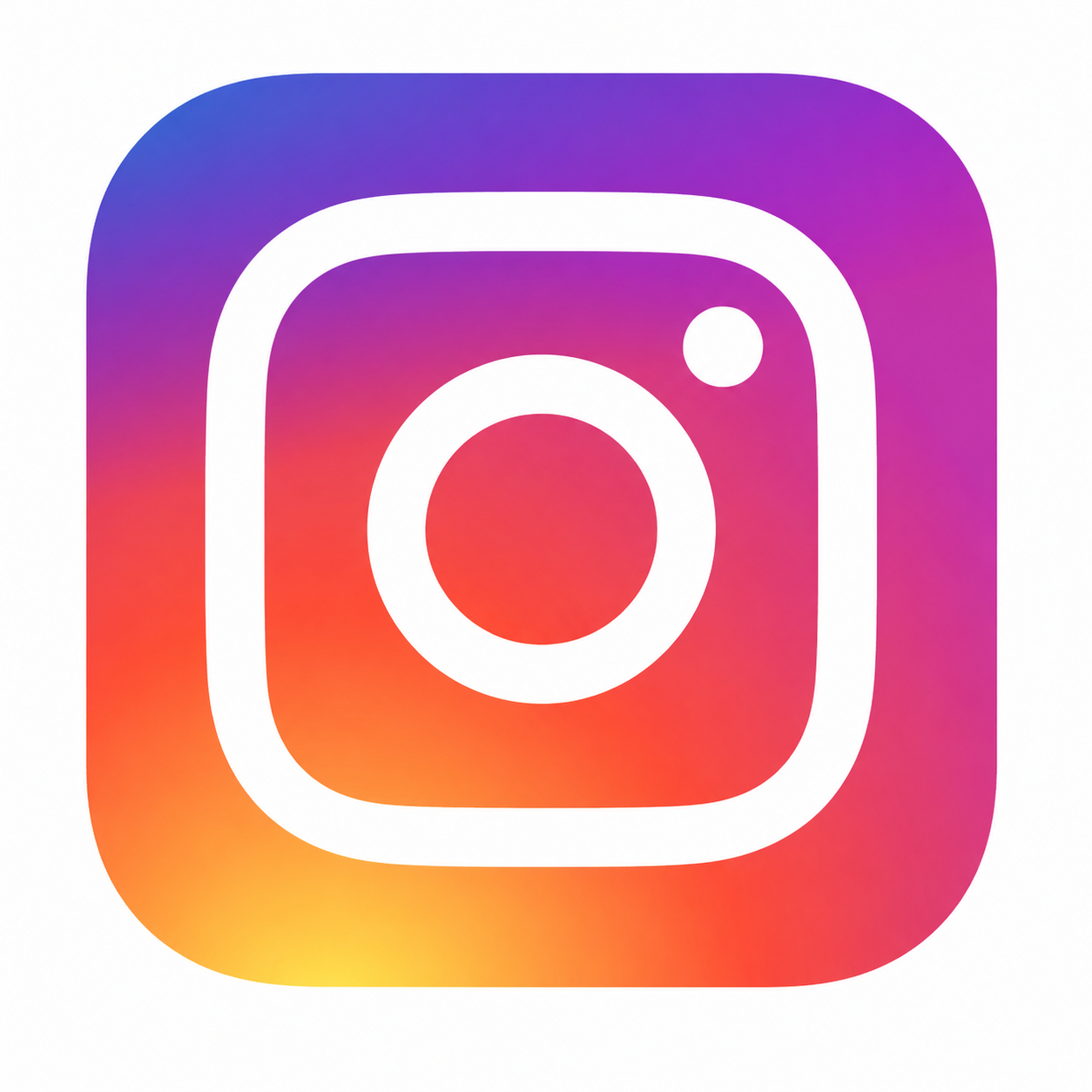 Instagram logo with gradient colors from purple to red to orange.