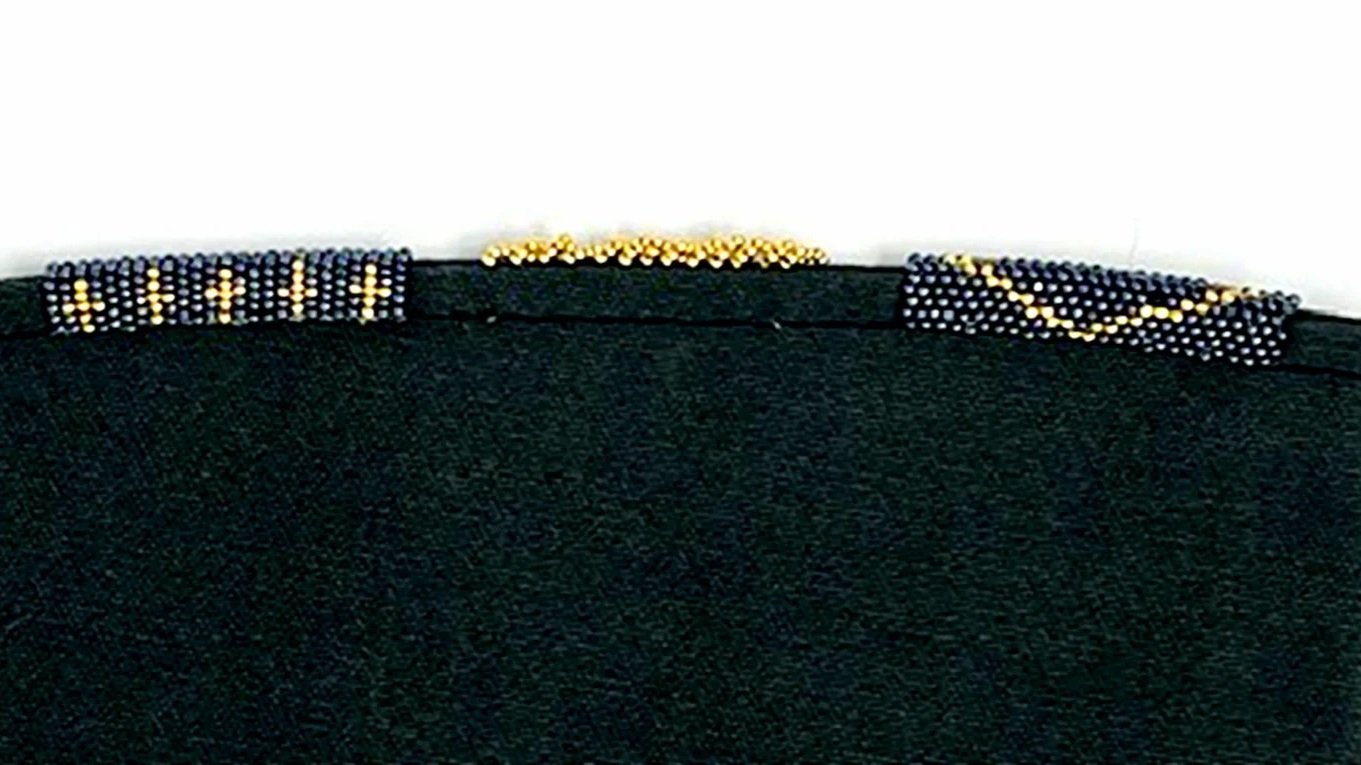 Beaded collar sample testing out different techniques