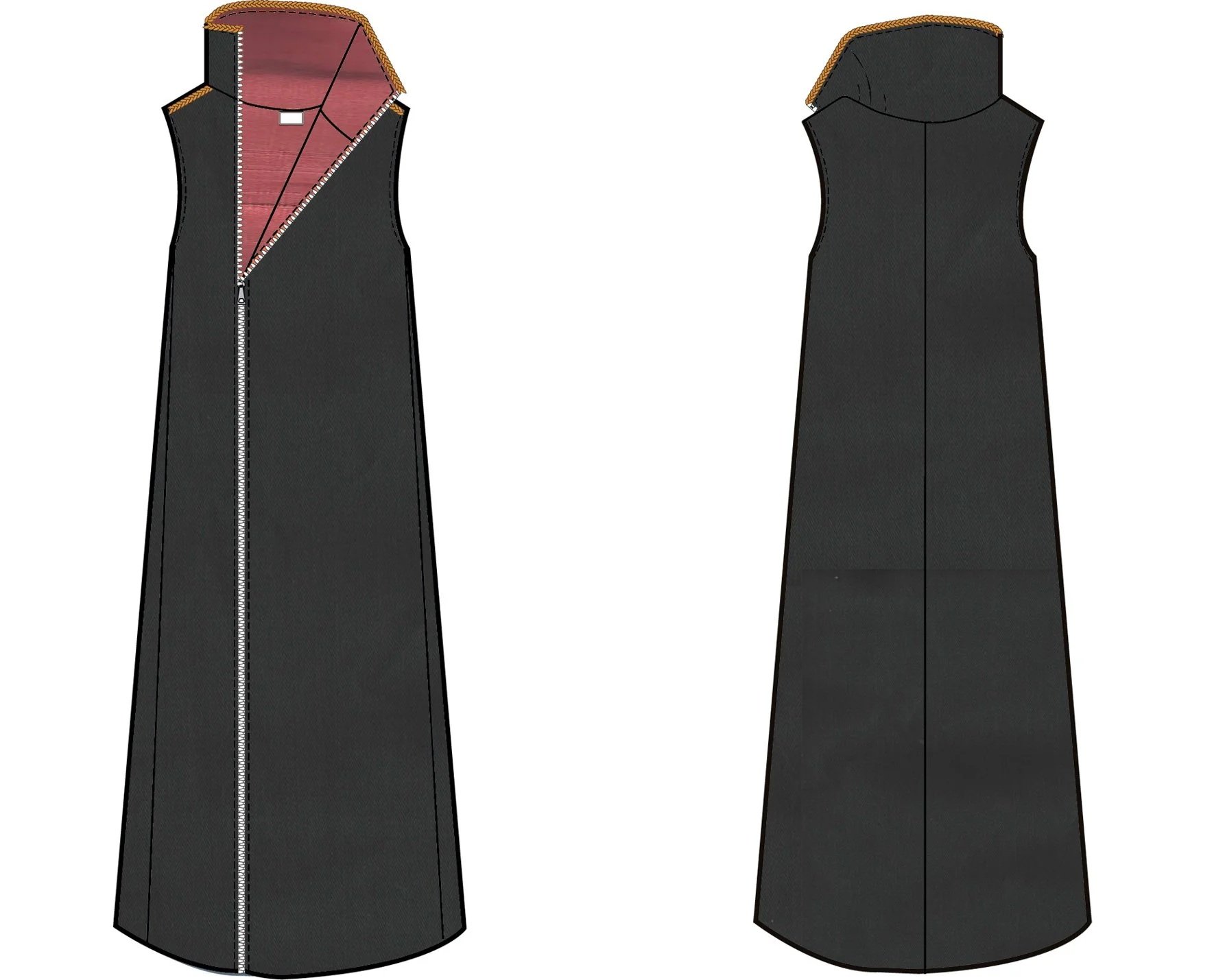 Second Look FANG Vest sketch in potential fabrication