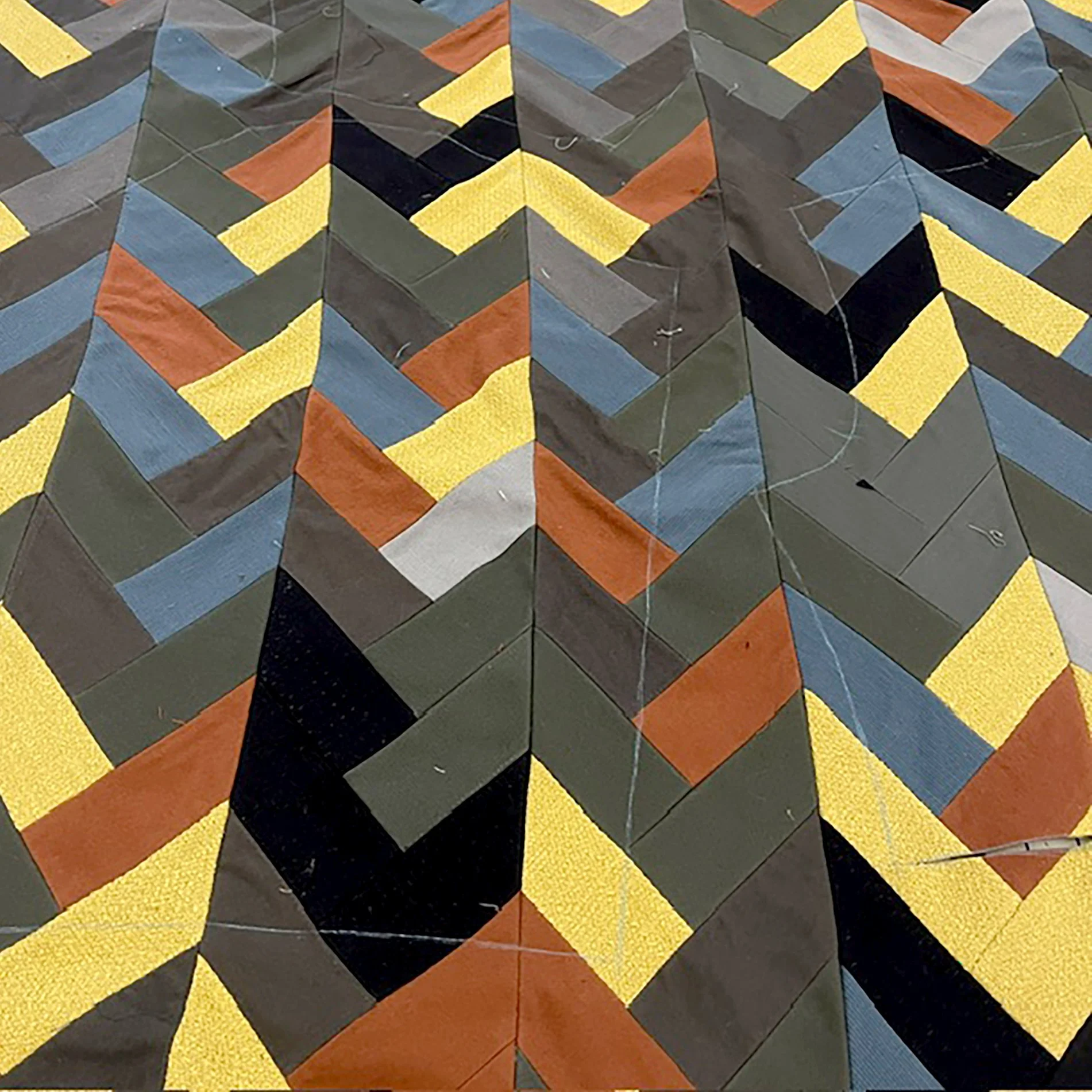 Final quilted fabric prepped for construction