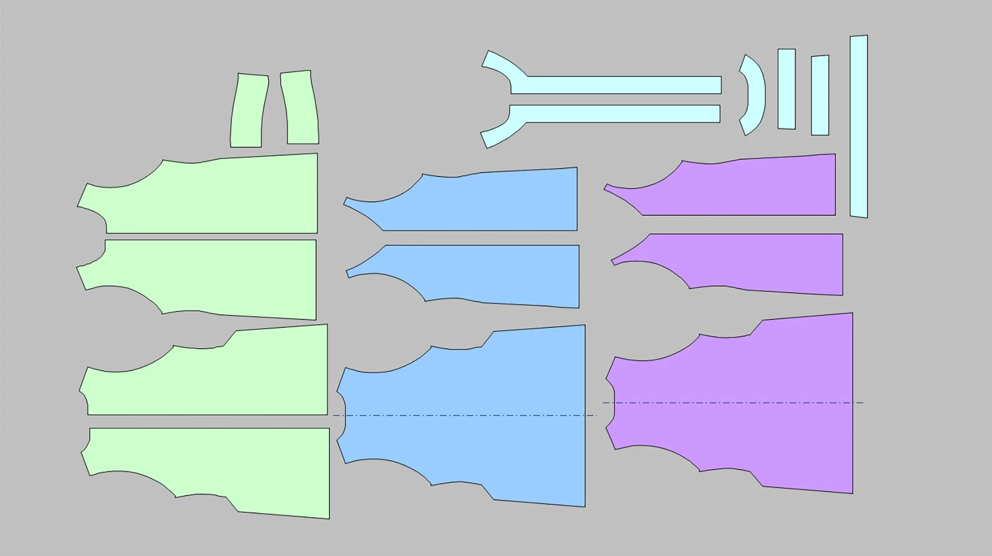 FANG Vest Pattern Plot in Optitex