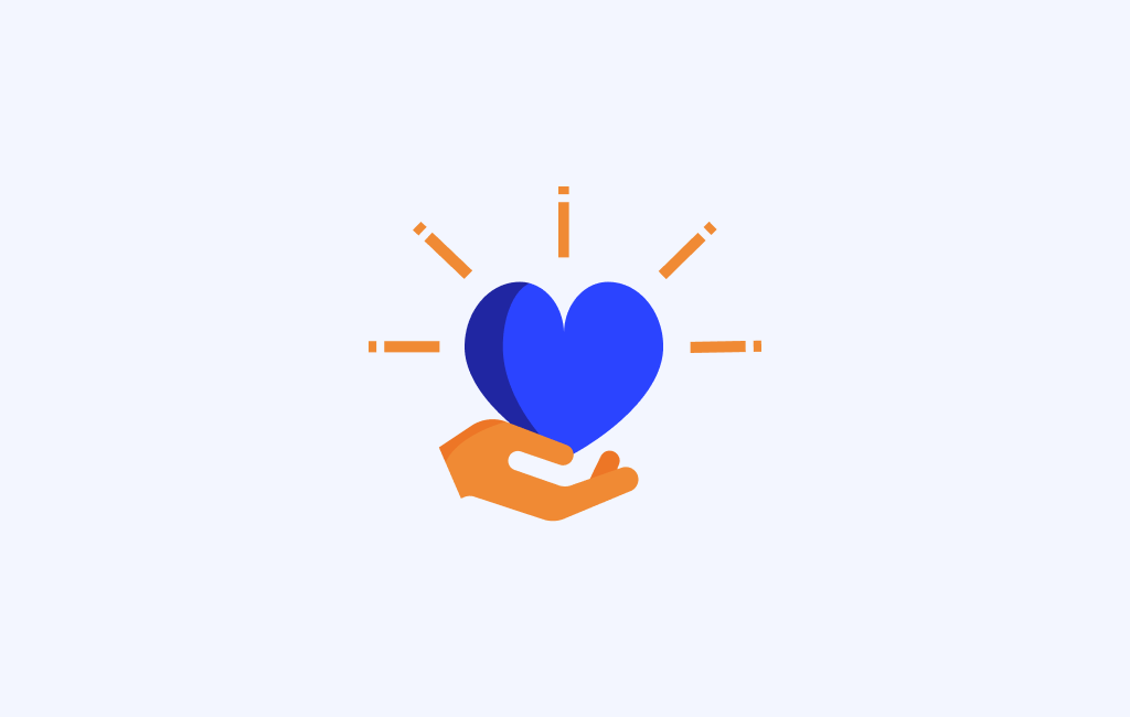 heart in hand icon