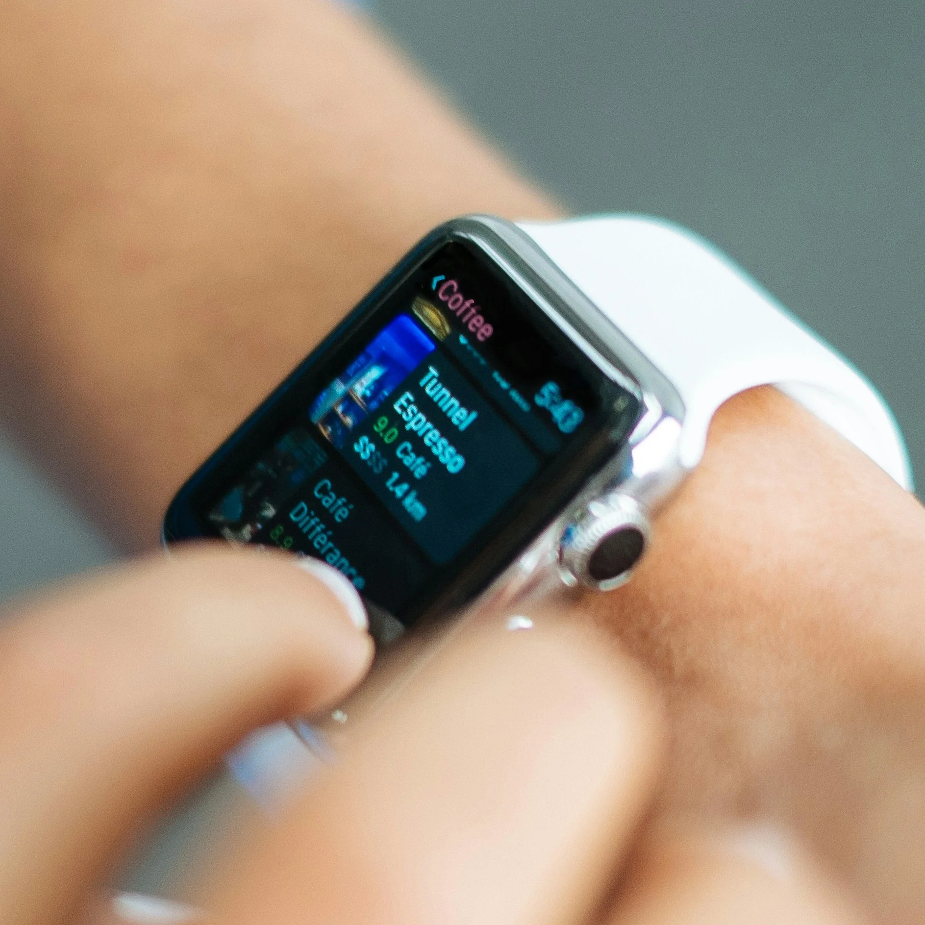 apple watch on wrist