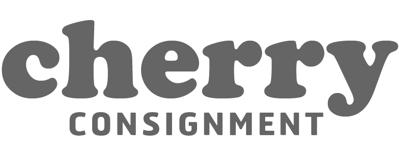 Cherry Consignment logo in black and white, an independently owned consignment shop in the West Seattle Junction neighborhood