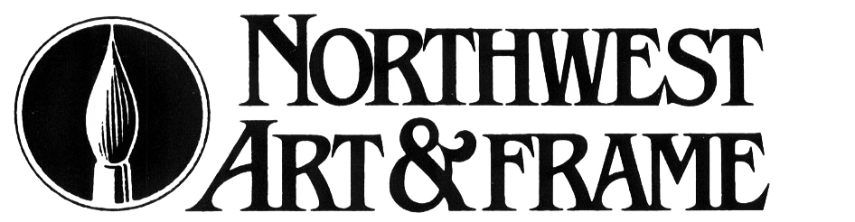 Northwest Art and Frame logo featuring a paintbrush icon in a circular emblem, an independently owned art and framing shop in West Seattle