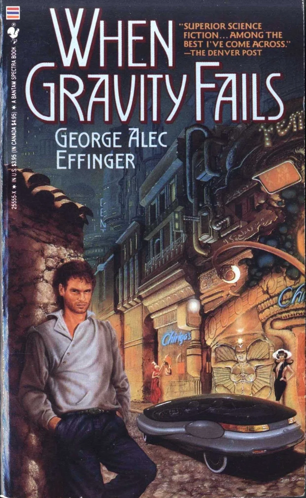 The book cover of "When Gravity Falls" by George Alec Effinger. This book will be discussed at the Classic Sci-Fi Book Club at Paper Boat Booksellers in West Seattle