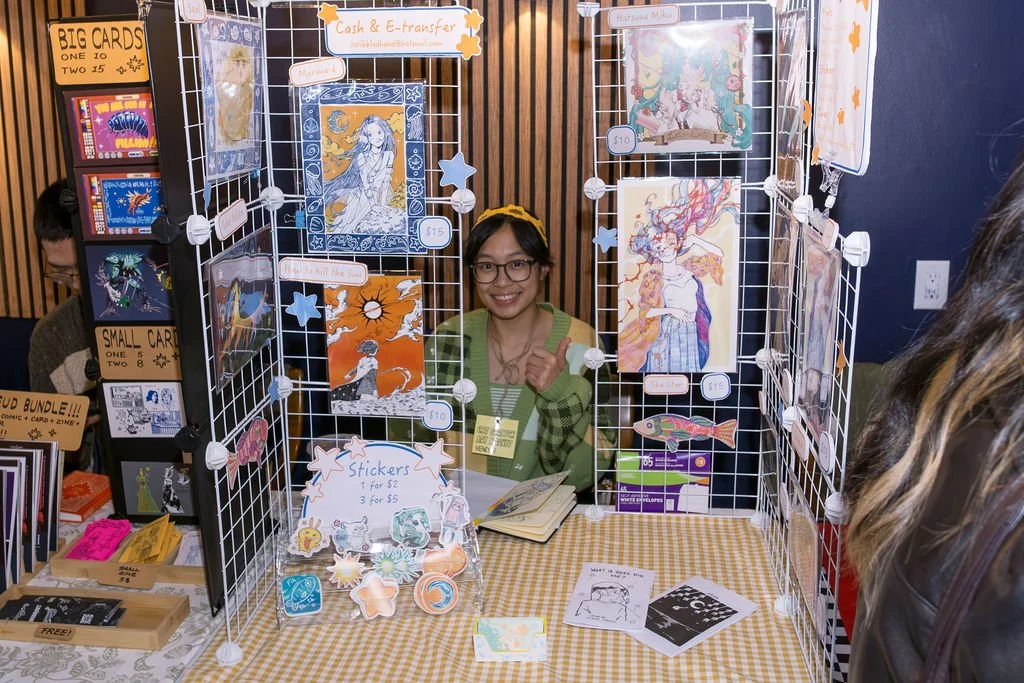   Scribbledhand’s  booth at Cat Scratch! 