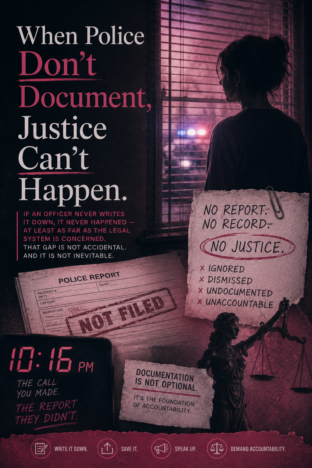 When Police Don't Document, Justice Can't HappenWhen Police Don't Document, Justice Can't Happen