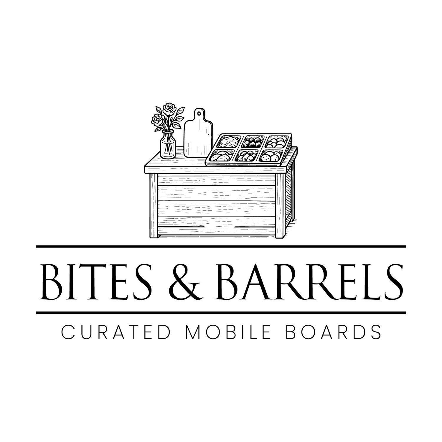 Bites &amp; Barrels, Mobile Charcuterie Cart