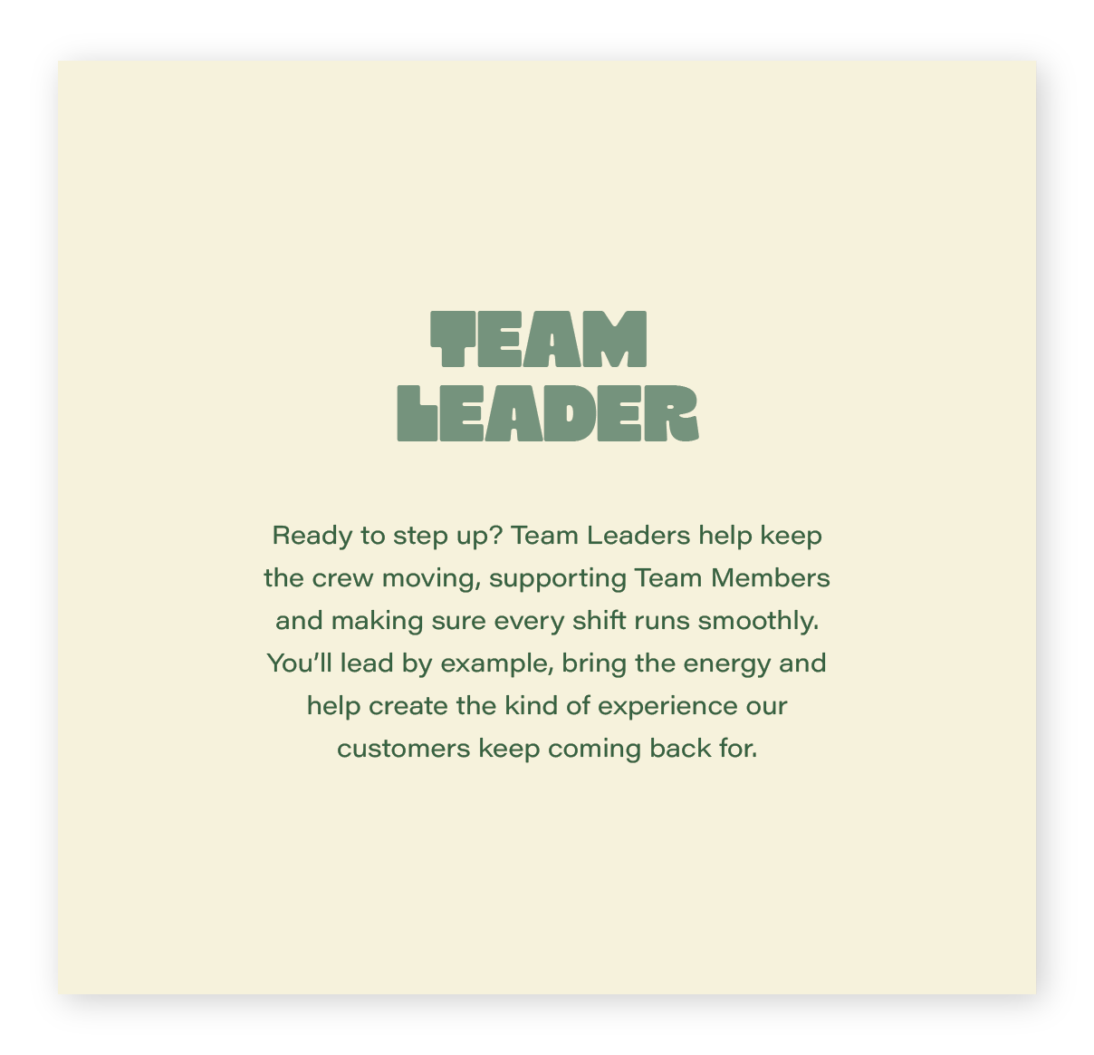 Team Leader