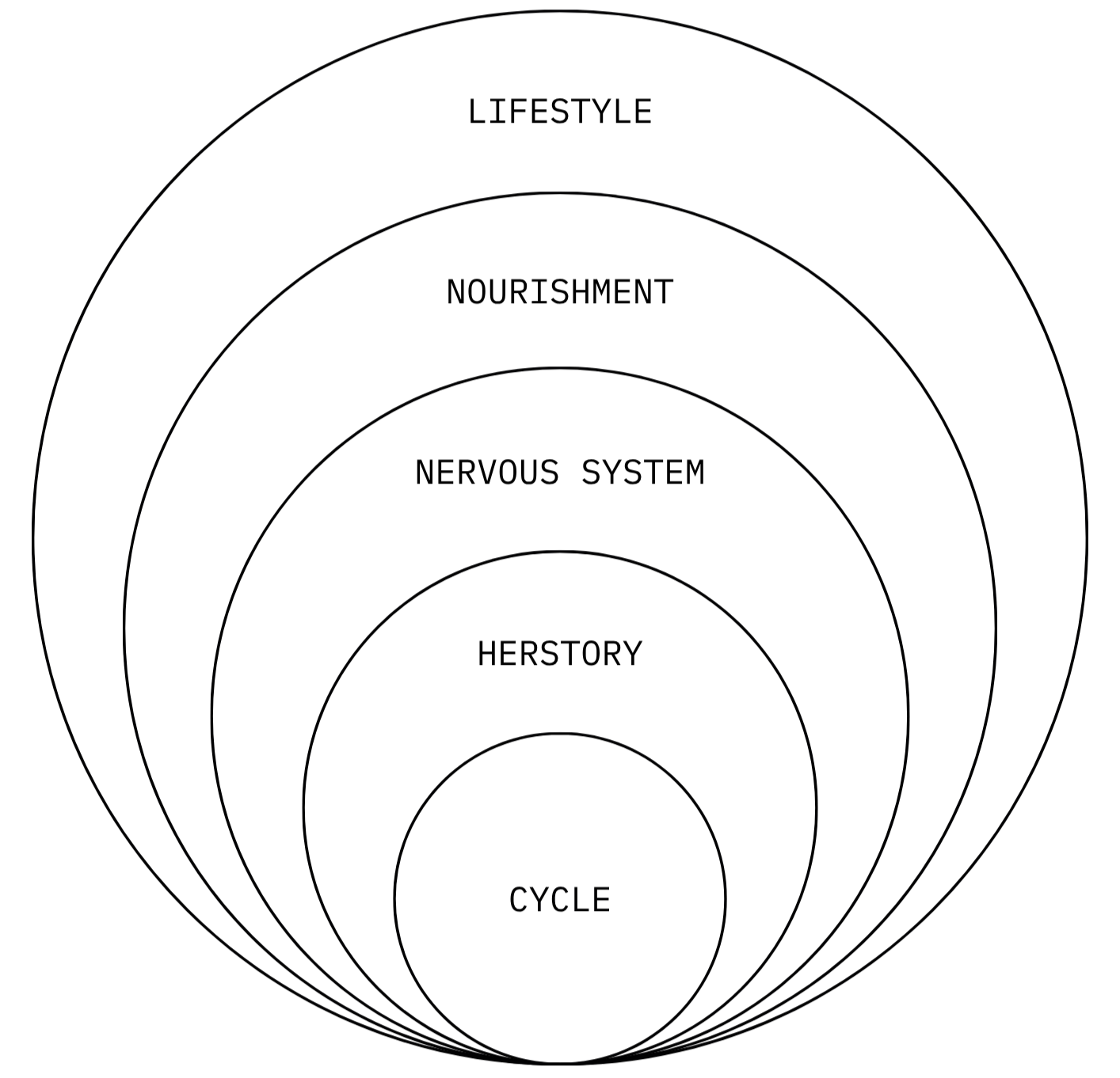 The Whole Woman Method: 5 circles with each layer