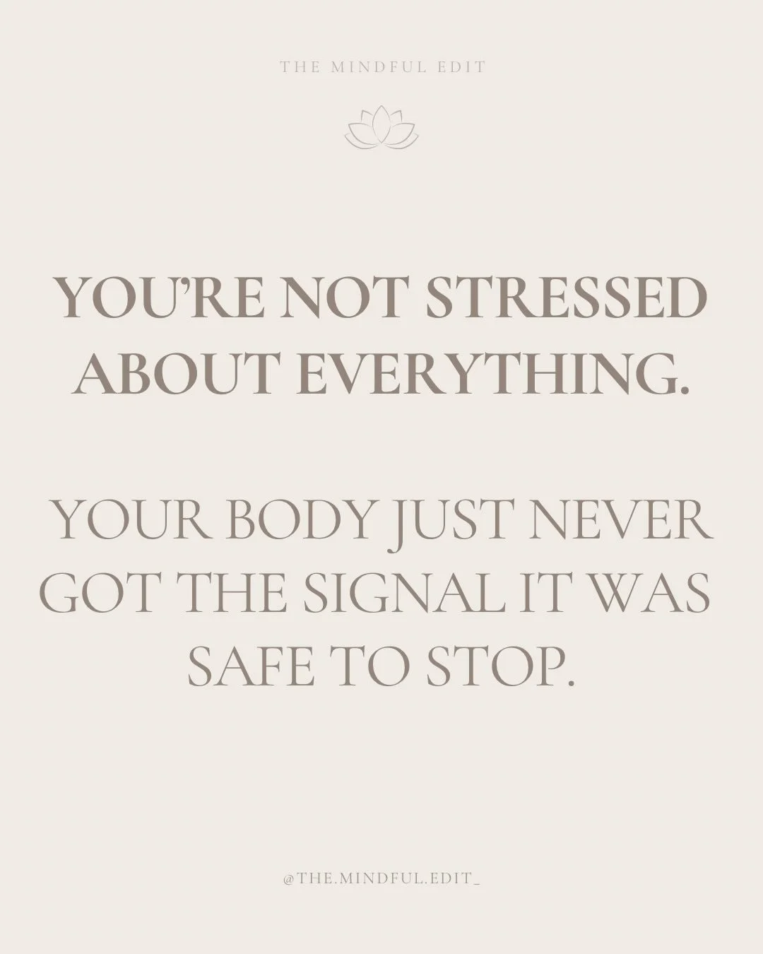 That tension you&rsquo;ve normalized?

It&rsquo;s not just stress. 

It&rsquo;s your nervous system waiting for a signal that never came.

New post explains what&rsquo;s actually happening in your body, and why it gets stuck there.

📲 Save this one.